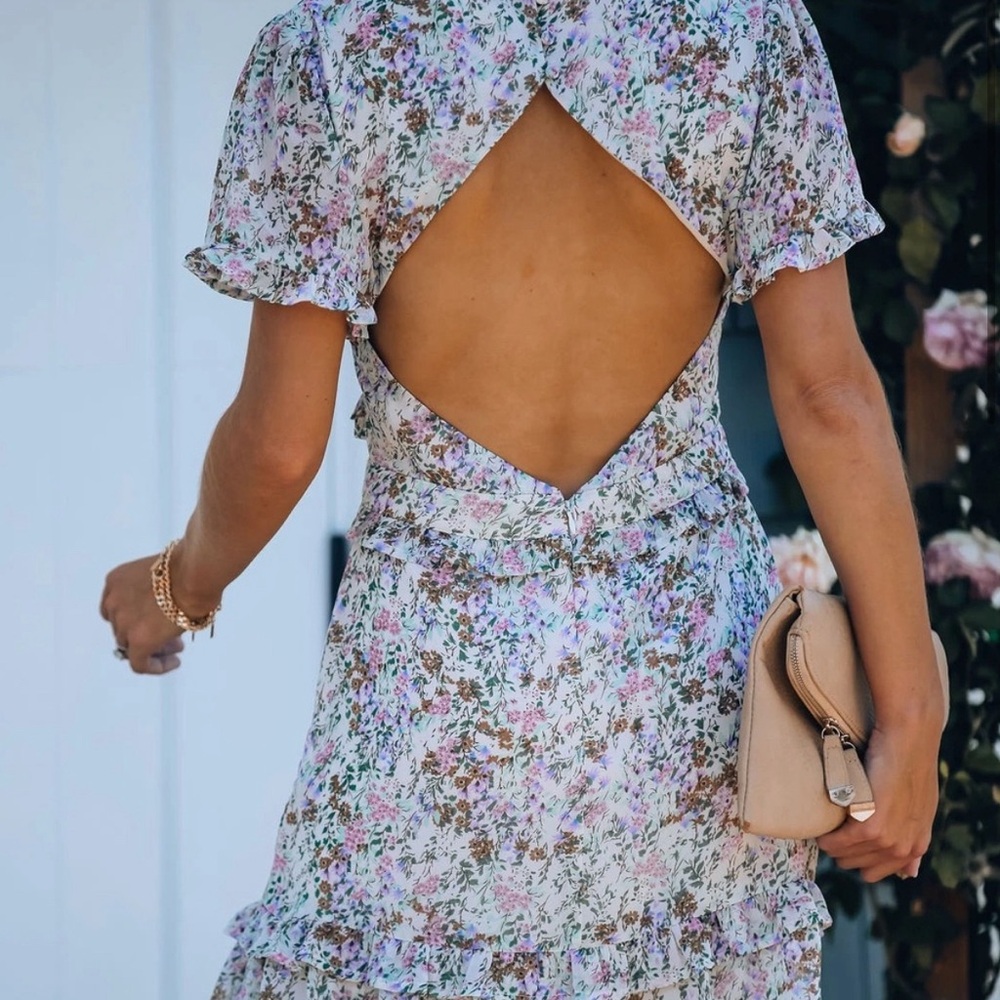 VICI Ripley Backless Floral Ruffle Dress - Picture 3 of 3